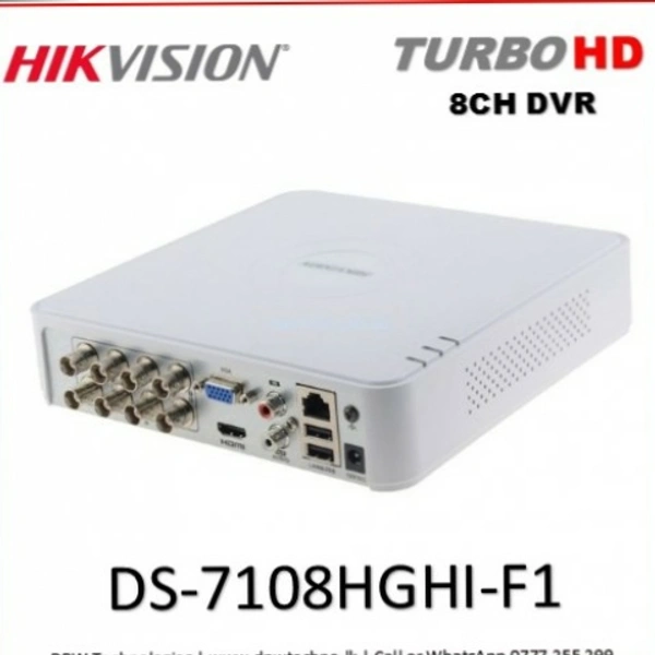 HIKVISION DS-7108HGHI-F1 Turbo HD DVR 8CH - 2 YEARS