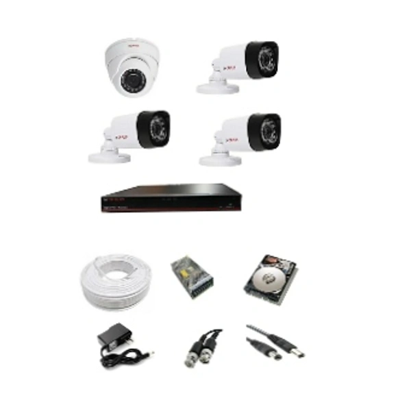CP PLUS 4 Channal HD DVR 1080p 1Pcs,Bullet Camera 2.4MP 3Pcs,Dome Camera 2.4MP 1Pcs Security Camera  (1 TB, 4 Channel) - 2 years warrenty on dvr,cctv & 1 year warrenty hdd, power supply, Wrong Product Damaged Product Defective Product