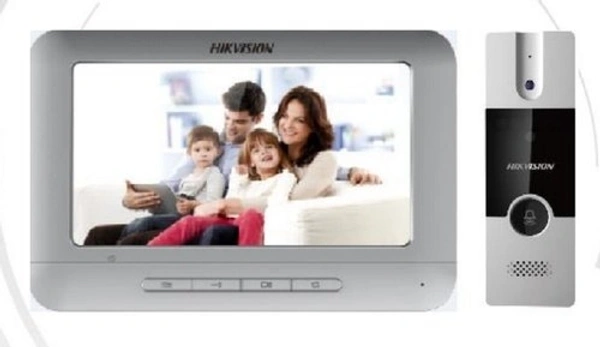 HIKVISION Hikvision VDP DS-KIS603 7-inch Upgraded Video Door Phone (Grey/White) - 2 year's, grey/ white