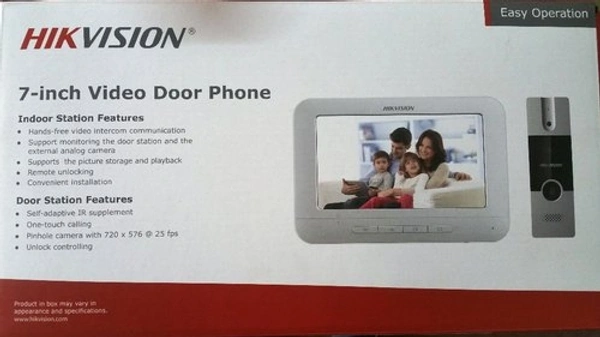 HIKVISION Hikvision VDP DS-KIS603 7-inch Upgraded Video Door Phone (Grey/White) - 2 year's, grey/ white