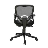 KINGSVISION Net & Metal Black Chair with Silver Handle - rolling chair