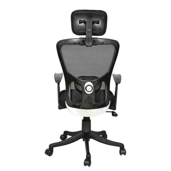 KINGSVISION Jazz Net & Metal High Back Black Mesh Chair - Rolling chair with neting, armrest