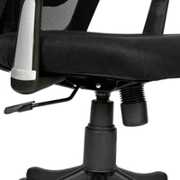 KINGSVISION Jazz Net & Metal High Back Black Mesh Chair - Rolling chair with neting, armrest