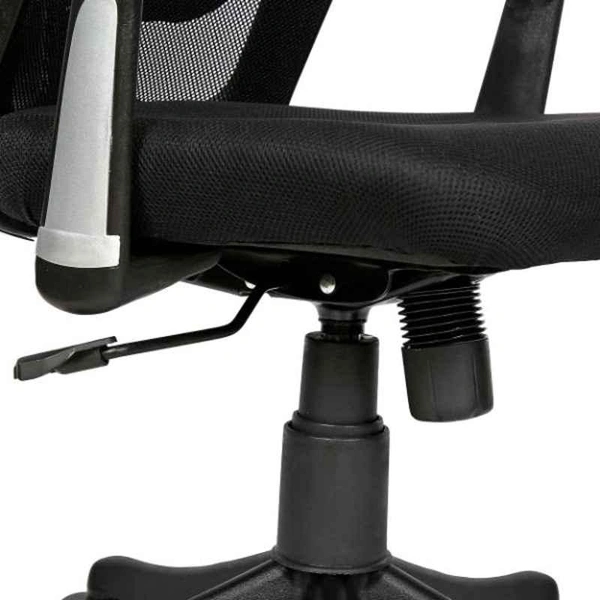 KINGSVISION Jazz Net & Metal High Back Black Mesh Chair - Rolling chair with neting, armrest