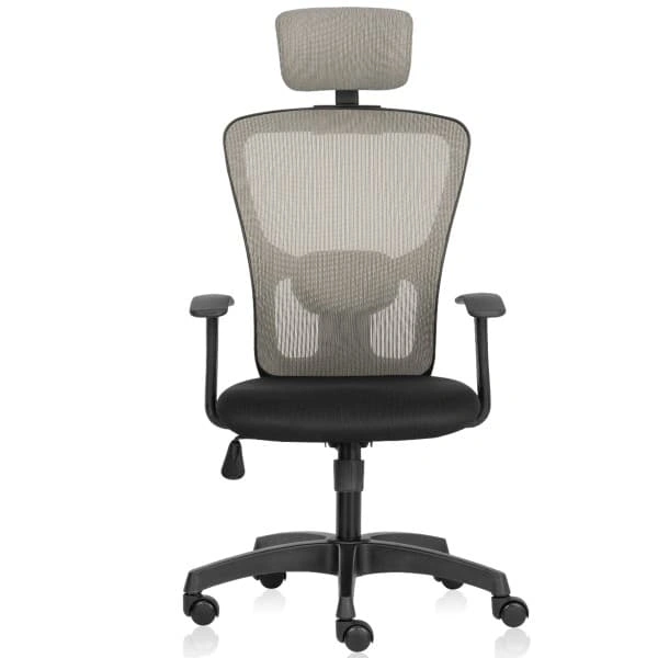 KINGSVISION High Back Ergonomic Mesh Chair with Fixed arms - Chair is uniquely engineered to support your lower back so that you can stay focused and work comfor