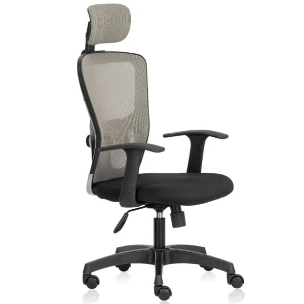 KINGSVISION High Back Ergonomic Mesh Chair with Fixed arms - Chair is uniquely engineered to support your lower back so that you can stay focused and work comfor