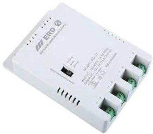 ERD AD11 CCTV Camera 4 Channel Power Supply SMPS Support All HD Cameras Worldwide Adaptor (Grey) - GREY, 1 YEAR