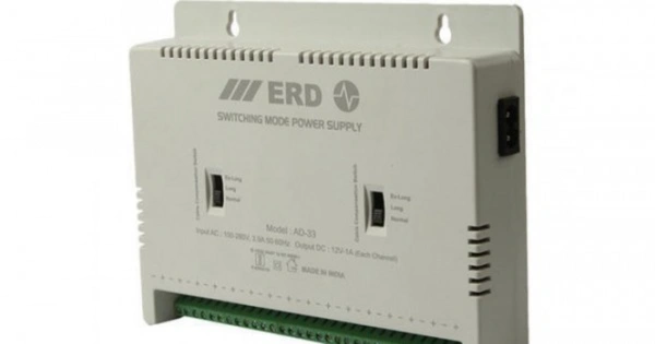 ERD AD33 CCTV Camera 16 Channel Power Supply SMPS Support All HD Cameras Worldwide Adaptor (Grey) - GREY, 1 YEAR