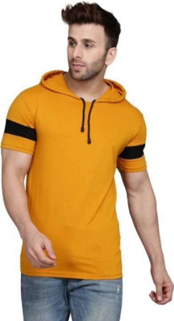 Solid Men Maroon T Shirt - M