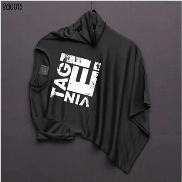 Printed Men Black T-Shirt - Black, XL