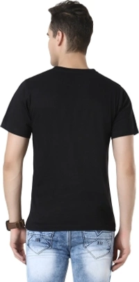 Printed Men Black T-Shirt - Black, XL