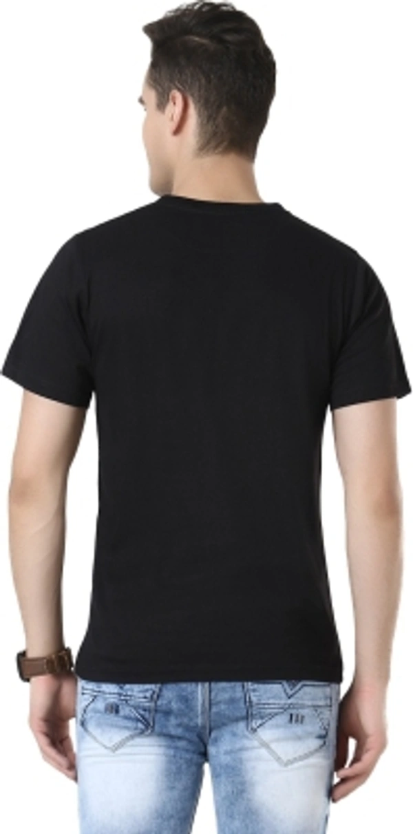 Printed Men Black T-Shirt - Black, XL