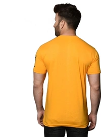 Smartees Printed Men Round Neck Yellow T-Shirt - Yellow, XL