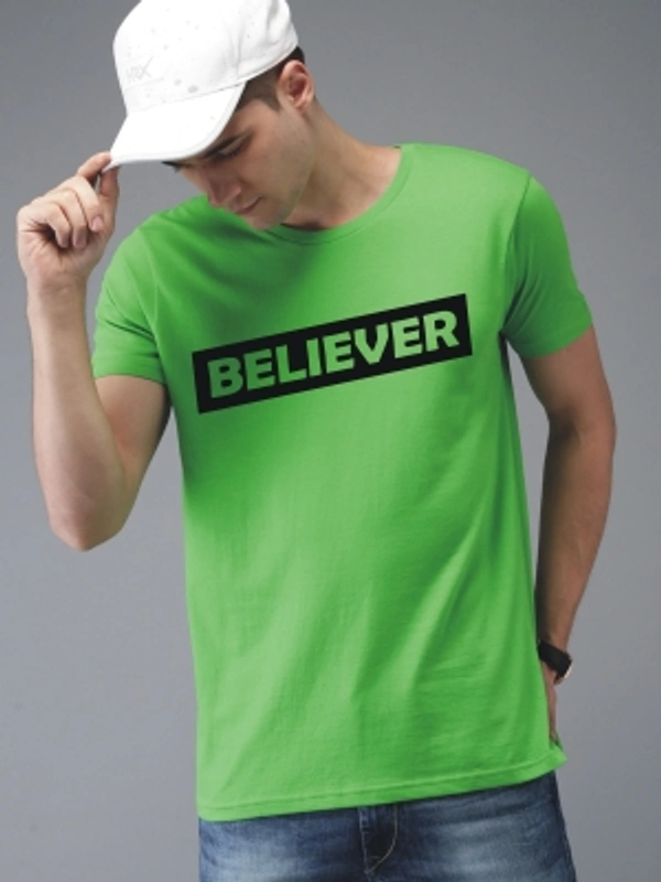 jorkk Printed Men Round Neck Maroon T-Shirt - Green, S M L XL XXL