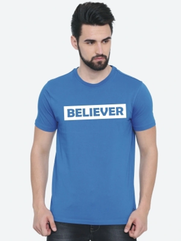 jorkk Printed Men Round Neck Maroon T-Shirt - Sky Blue, S M L XL XXL