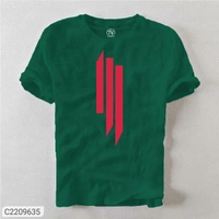 Cotton Printed Half Sleeves T Shirt For Men  - XL