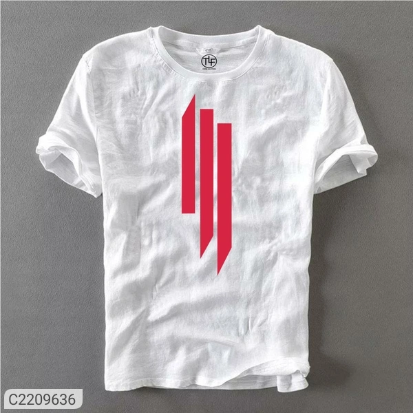 Cotton Printed Half Sleeves T Shirt For Men  - XL