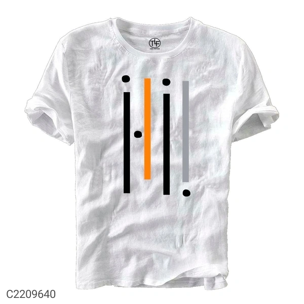 Cotton Printed Half Sleeves T Shirt For Men  - XL
