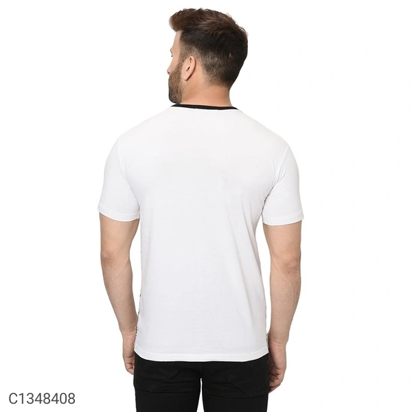 Cotton Printed Half Sleeves T Shirt For Men  - M L XL