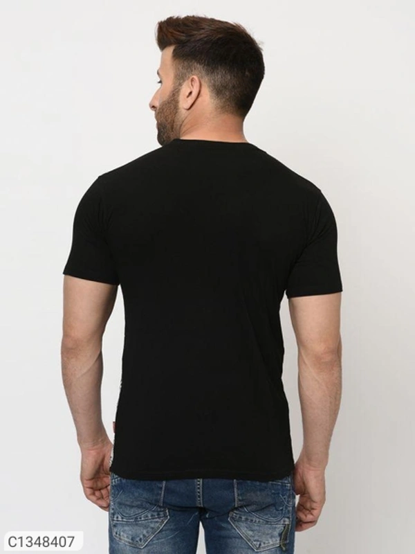 Cotton Printed Half Sleeves T Shirt For Men  - M L XL