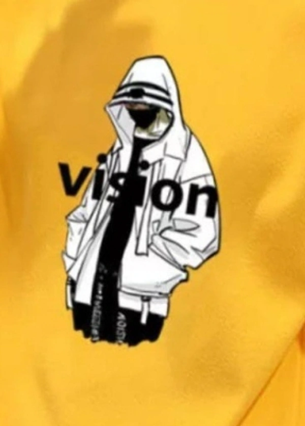 Printed Men Yellow T-Shirt - Yellow, L