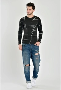 Printed Men Black T-Shirt - Balck, M