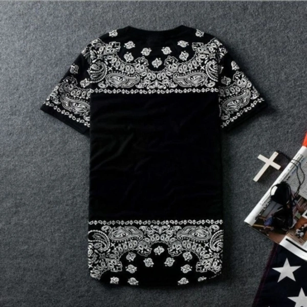 Printed Men Black T-Shirt - Black, XL
