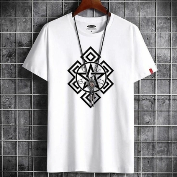 Printed Men White T-Shirt - White, M