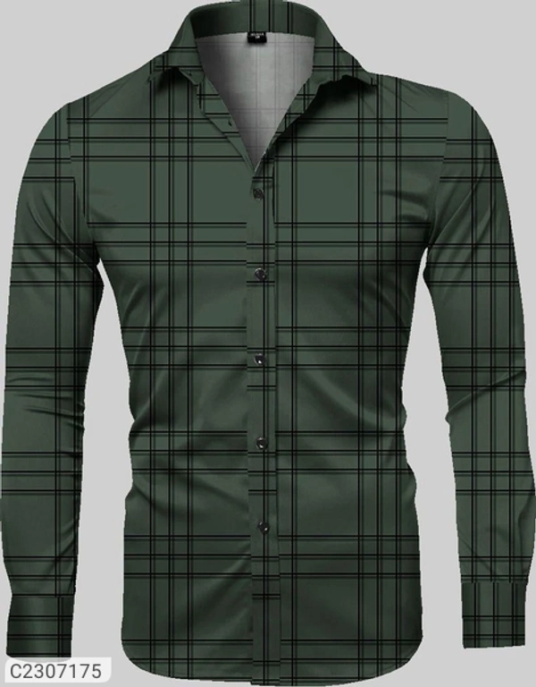 Cotten Blend Check Full Sleeves Casual Shirt  - White, L