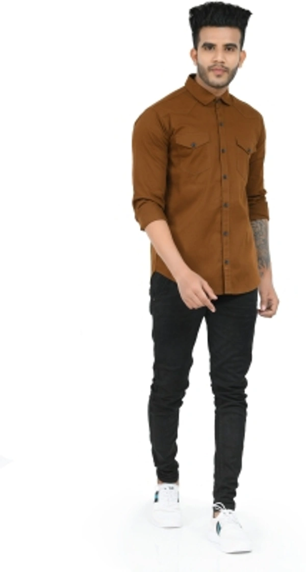 UNITED CLUB Men Solid Casual Yellow Shirt - yellow, XL
