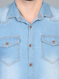 Carbonn Cloth Men Solid Casual Light Blue Shirt - melange gray, M