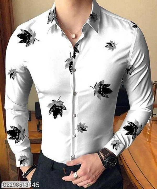 shirt hub Cotton blend full sleeves shirt - Black, M