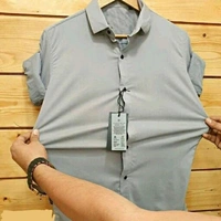 Men Solid Casual White Shirt - grey, S M L XL XXL
