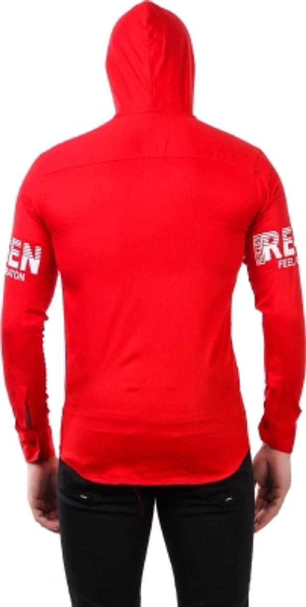 men printed Casual red shirt  - red, S M L XL