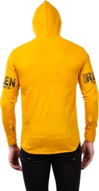 men printed Casual red shirt  - yellow, S M L XL
