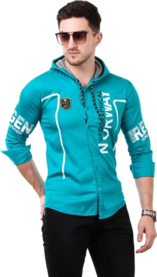 men printed Casual red shirt  - green, S M L XL