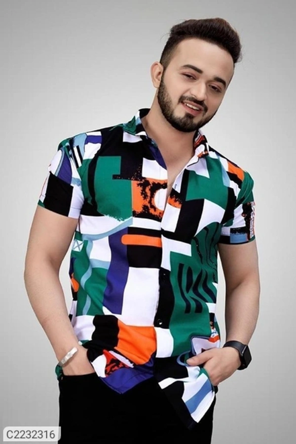 cotton printed half Sleeves shirt  - multi color, M L XL