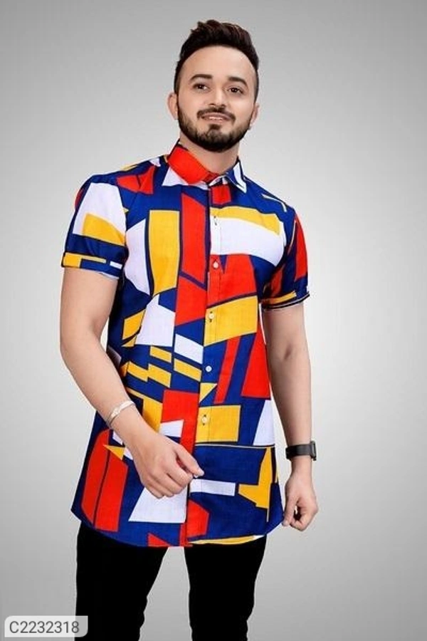 cotton printed half Sleeves shirt  - multi color, M L XL