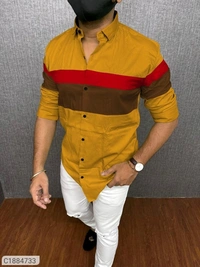 cotton blen slimfit full Sleeves Casual shirt  - maroon multi color, M L XL