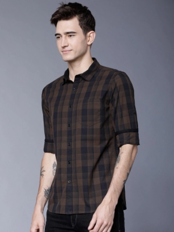 HIGHLANDER Men Checkered Casual Multicolor Shirt - Multicolor, S M L XL