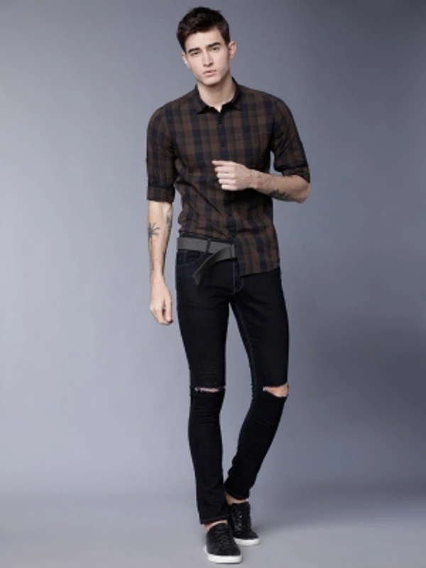 HIGHLANDER Men Checkered Casual Multicolor Shirt - Multicolor, S M L XL