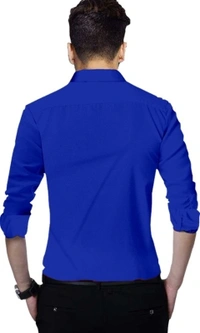 Pepzo Men Solid Casual Dark Blue Shirt - dark blue, S M L XL XXL