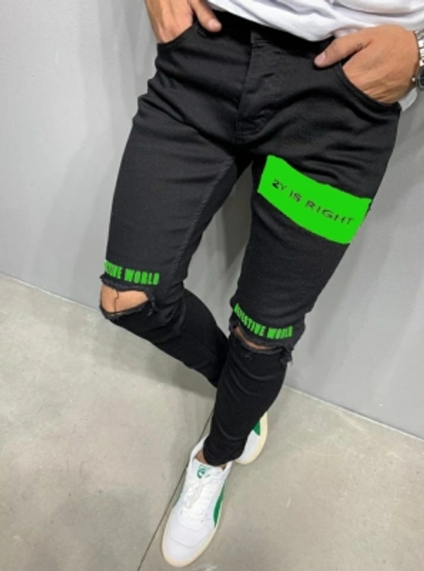 Star4well Slim Men Black Jeans - 28 30 32 34
