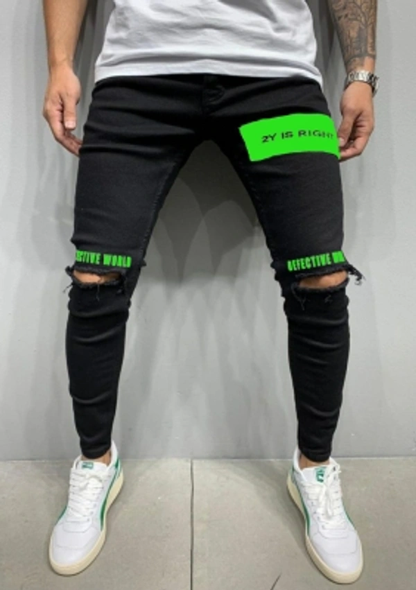 Star4well Slim Men Black Jeans - 28 30 32 34