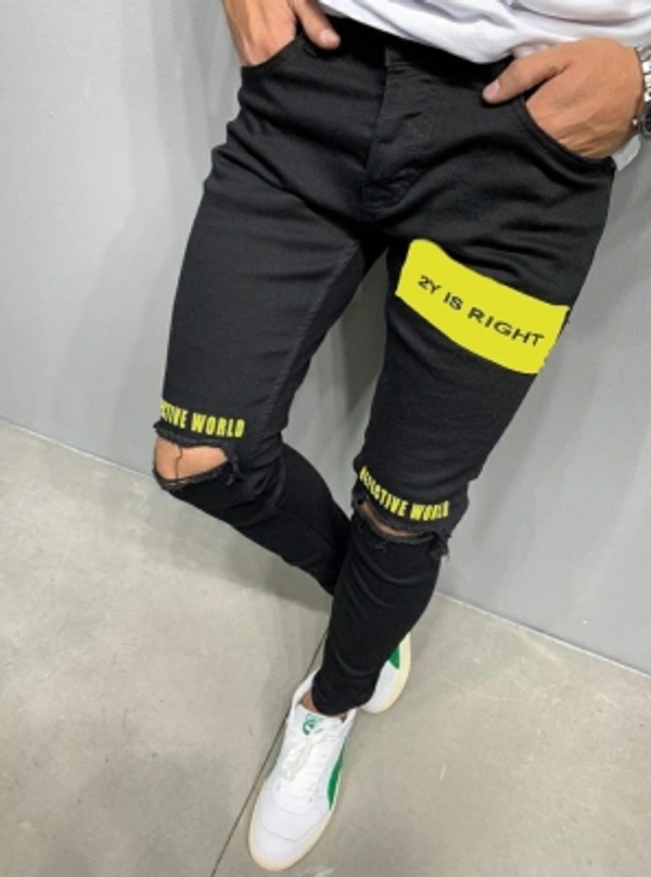 Star4well Slim Men Black Jeans - 28 30 32 34