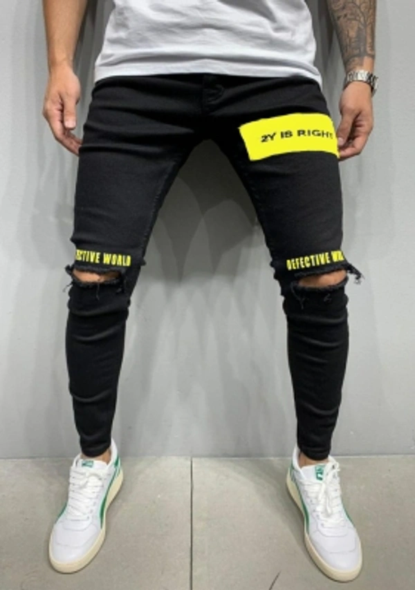 Star4well Slim Men Black Jeans - 28 30 32 34