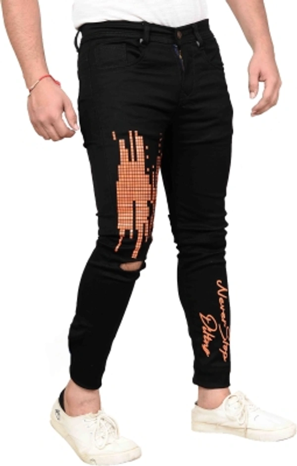 Styzon Slim Men Black Jeans - 28 30 32 34