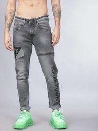 LOCOMOTIVE Tapered Fit Men Grey Jeans - 30 32 34