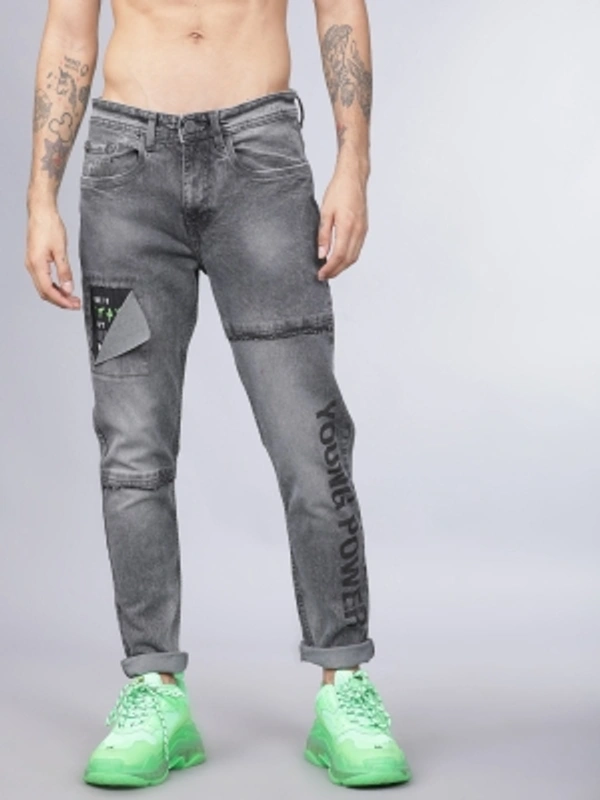 LOCOMOTIVE Tapered Fit Men Grey Jeans - 30 32 34