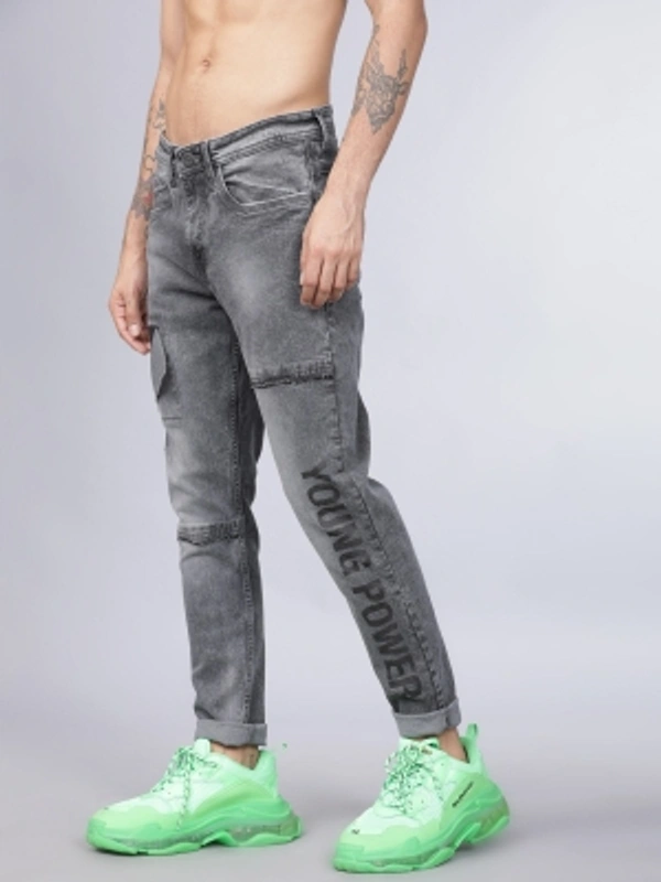 LOCOMOTIVE Tapered Fit Men Grey Jeans - 30 32 34
